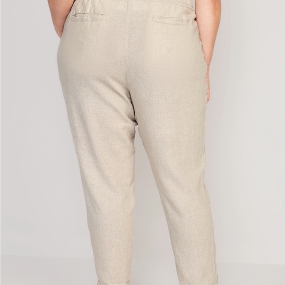 Old Navy Women’s High-Waisted Cropped Linen-Blend Tapered Pants, Size 2X, NWT - Picture 2 of 6